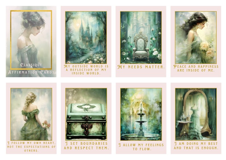 Positive Affirmation Cards for Daily Rituals. Printable Self Love Cards ...