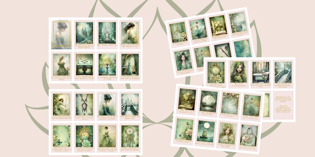 Positive Affirmation Cards for Daily Rituals. Printable Self Love Cards ...