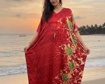 Beautiful Sari Kaftan Dress, Boho Loungewear Kaftan, Recycled Sari Kaftan, Sari Kaftan Maxi Dress