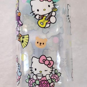 Kitty 16 oz Glass Cup, Cute Cat Cup, Kawaii Kitty Cup, Kawaii Gift, Iced Coffee Cup, Kitty Gift