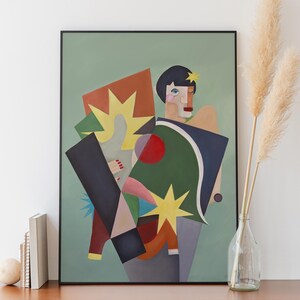 Modern Fun Art Print - Instant Download - Home Decoration - Abstract Wall Art - Digital Download - Printable Wall Decor - Wall Art - Cubism