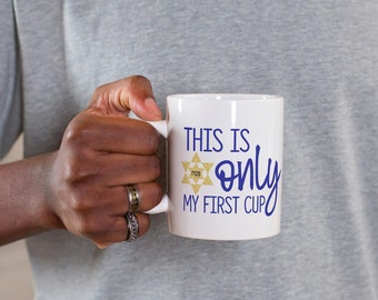 Jewish Coffee Mug for Passover | Funny After Seder Dessert Cup | Stand with Israel Donation | Jewish Humor Gift for Pesach Hostess