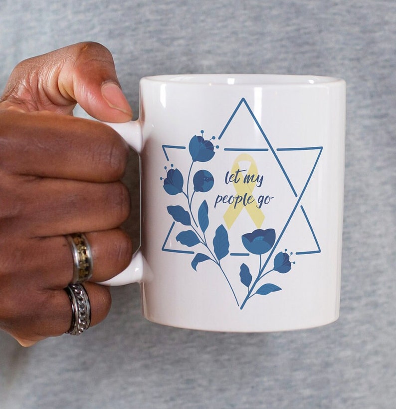 Let My People Go Jewish Coffee Mug for Passover Free the Hostages