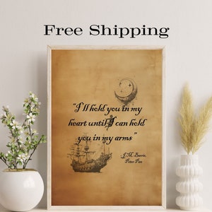 The Magic of Neverland Peter Pan-geïnspireerde poster, grillige kinderkamerinrichting, sentimenteel cadeau-idee