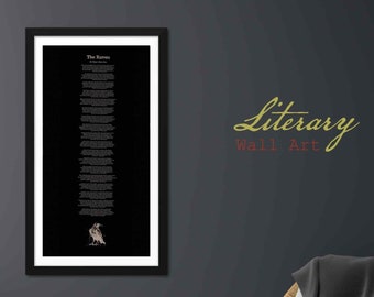The Raven: Edgar Allan Poe Poster - Gothic Literary Art for Dark-themed Decor