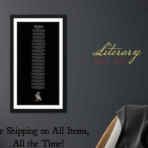 The Raven: Edgar Allan Poe Poster - Gothic Literary Art for Dark-themed Decor