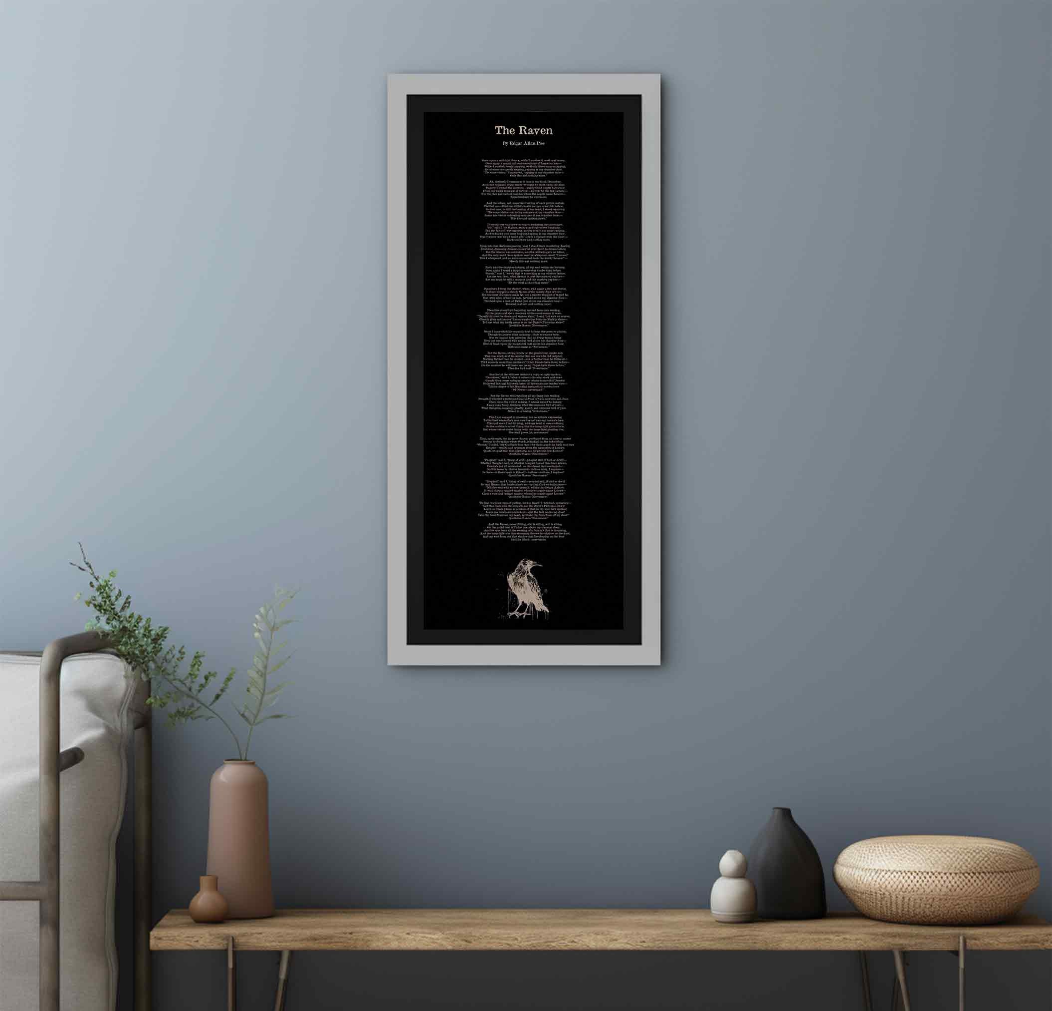 The Raven: Edgar Allan Poe Poster - Gothic Literary Art for Dark-themed ...