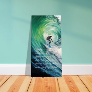 Surf Wall Art Canvas Print - Surfboard Wall Art Long Narrow Wall Art Beach Art Ocean Art Coastal Art on Canvas