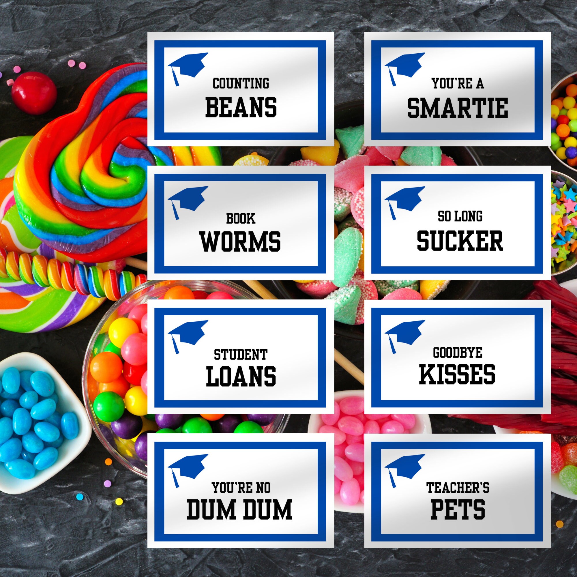 Graduation Party Decorations Grad Candy Bar Sign Editable Template ...