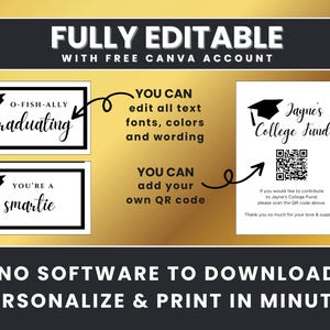 Graduation Candy Bar Bundle Editable Canva Template, High School ...