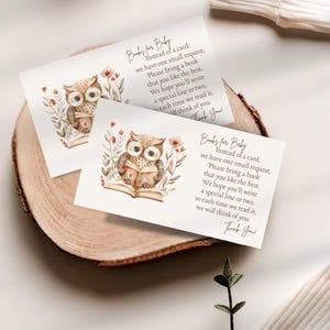 Insteekkaart bibliotheek voor baby, afdrukbaar boekverzoek babyshower, neem een boek mee Uitnodiging insteekkaart voor babyshower Het thema van het volgende hoofdstuk