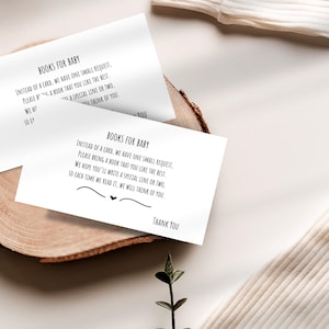 Boekverzoek voor babyshower, neem een insteekkaart mee, afdrukbare babybibliotheek, afdrukbaar, neem een boek mee in plaats van een kaart, ideeën voor de babybibliotheek