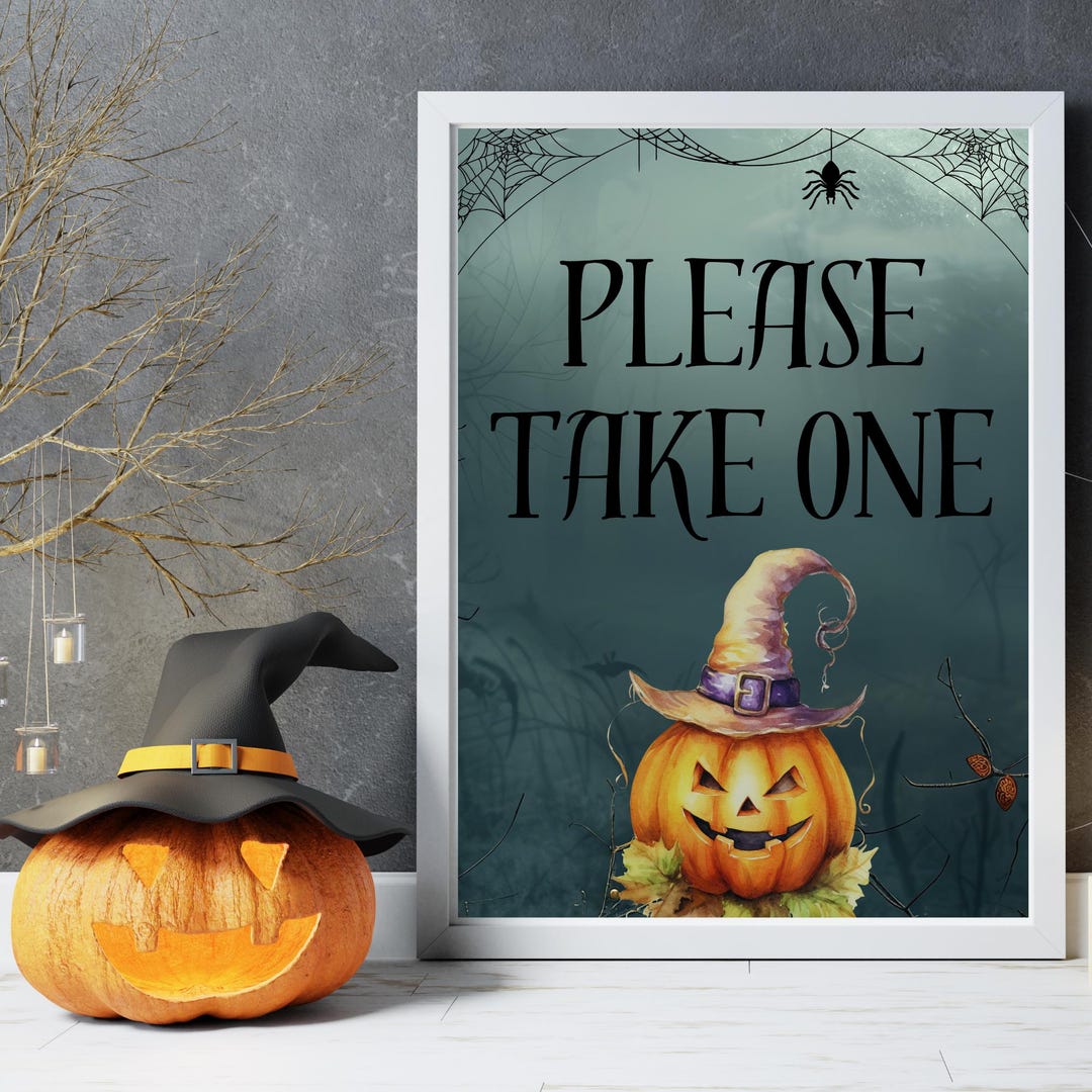 Printable Trick or Treat Halloween Sign, Trick or Treater Halloween ...