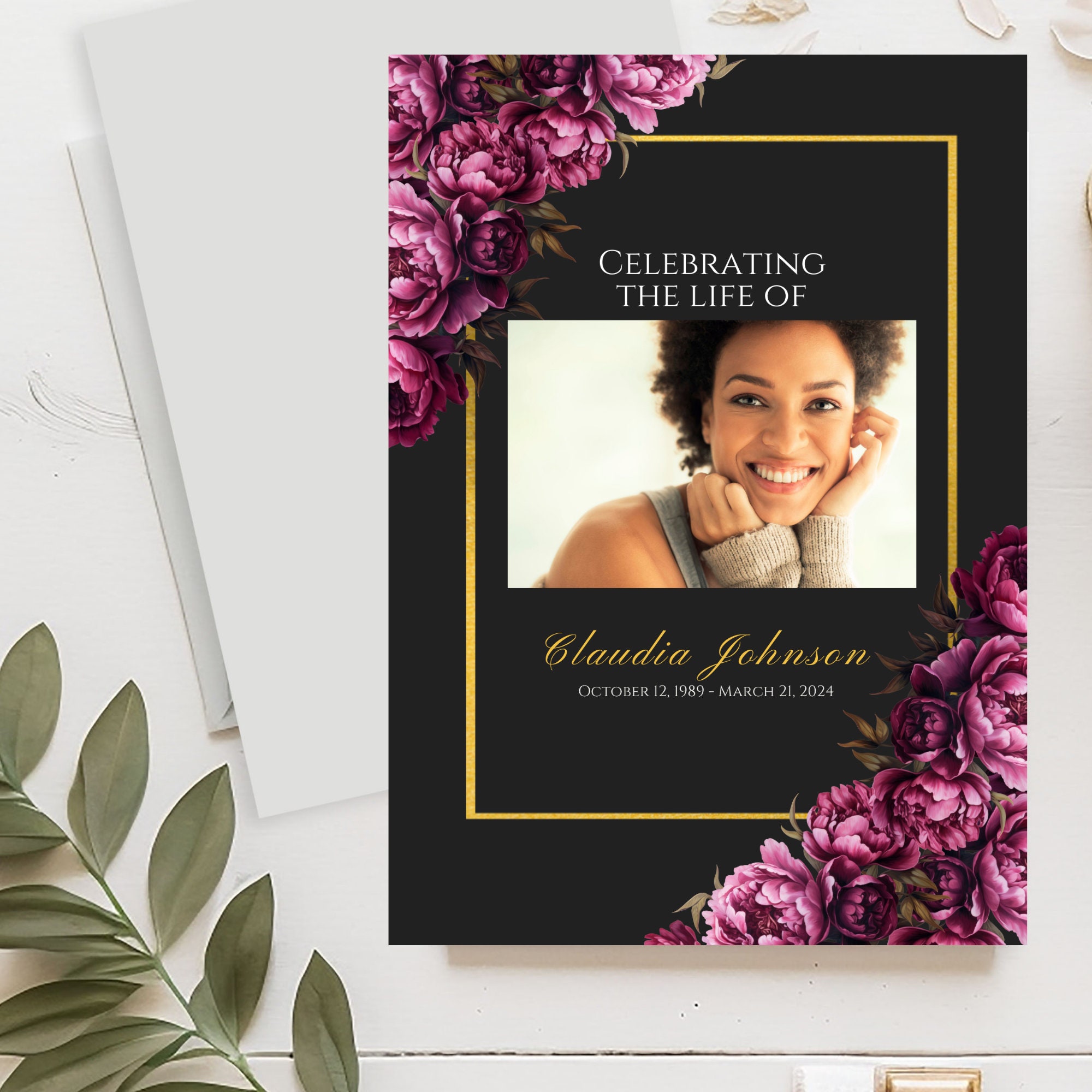 Printable Funeral Memory Bundle Memorial Program Template in Loving Memory Suite Celebration of ...
