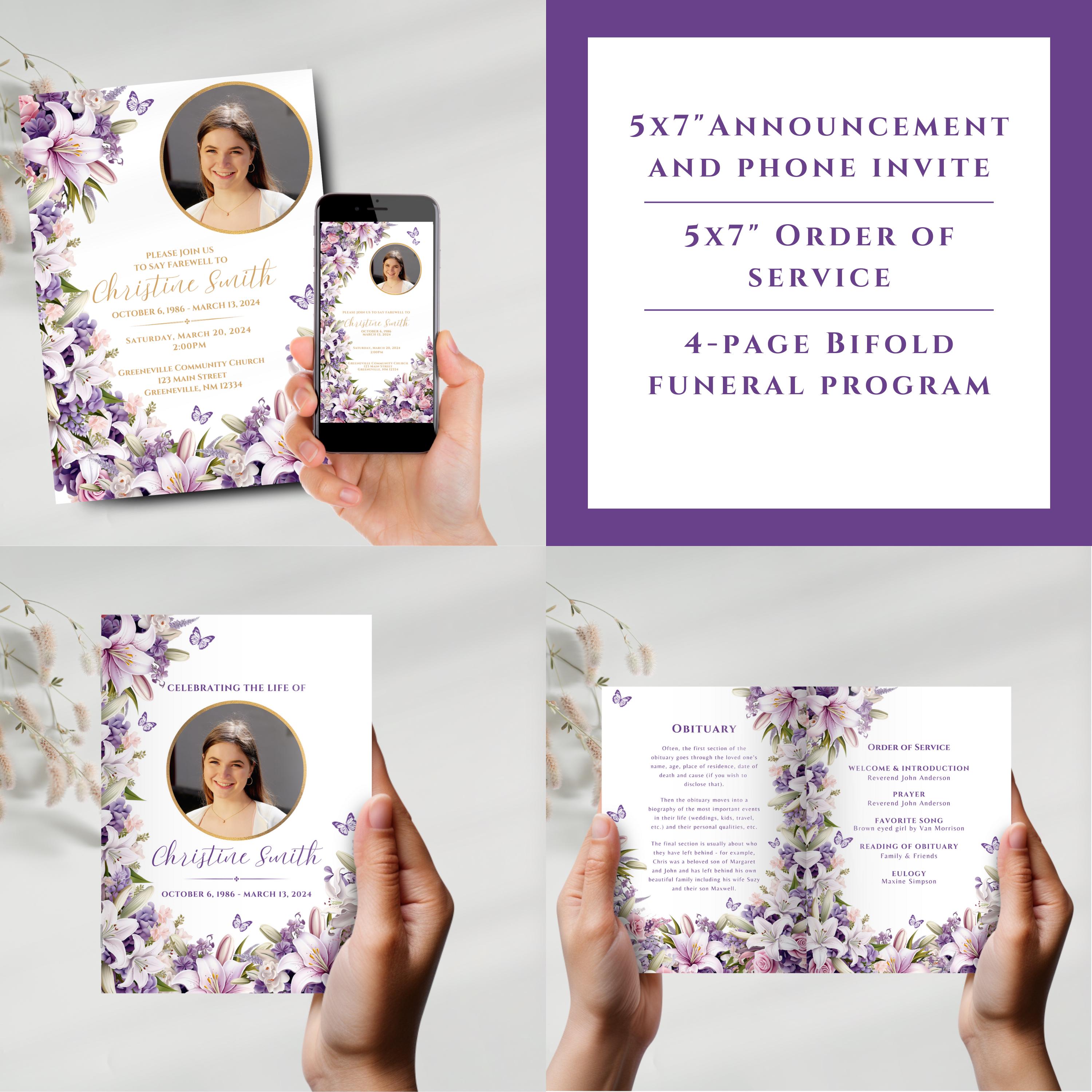 Celebration of Life Package, Memorial Package, Editable Funeral Bundle ...