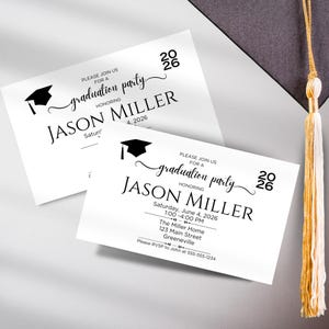 Graduation Party Invitation Enclosure Template, Custom Insert Details Card, Editable Printable Grad Announcement, School Colors QR Code Card
