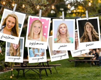Editable Graduation Photo Banner: Keepsake Party Decor (Digital Download)