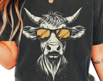 Vintage Cow T-Shirt, 90s Retro Animal Graphic Tee, Silly Farm Animal Gift