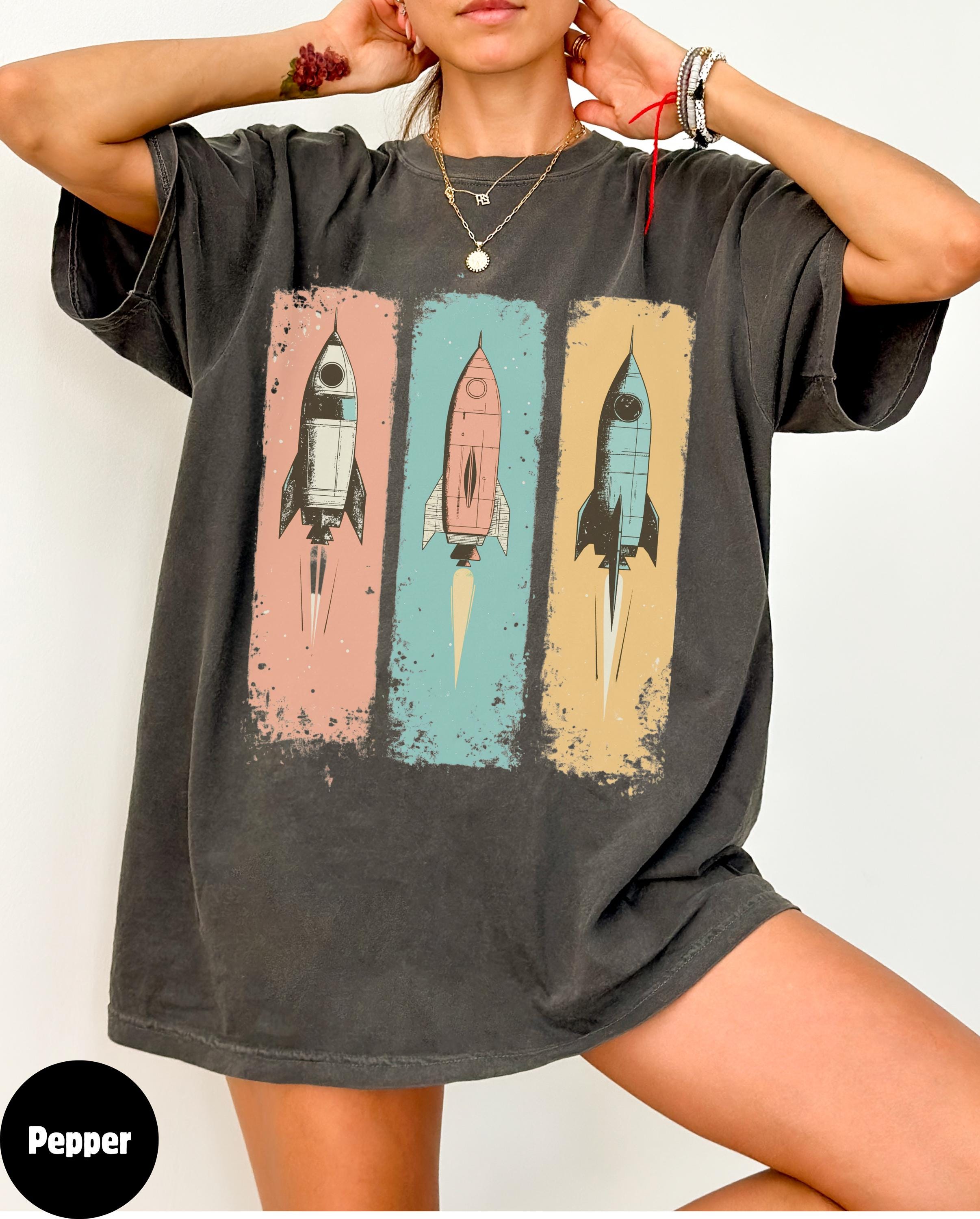 Style3 Comet Futuro T-Shirt Donna Anime Fantascienza – Jersey Cotone, Vestibilità Aderente, Vintage
