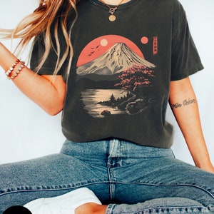 Mount fuji Japan shirt, Fuji mountain print, Mt fuji, Mount fuji, Japanese shirt, Japanese art shirt, Mount fuji shirt, Japan gift, Unisex