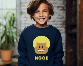 Sweat Roblox - Roblox Noob, jeu Roblox, cadeau Roblox, vêtements Roblox, articles de fête Roblox, sweat-shirt ras du cou pour jeunes