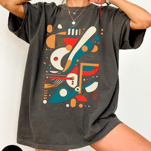 Moderne Kunst T-Shirt, Abstraktes Shirt, Artsy T-Shirt, Geometrische Formen, künstlerisches Shirt, Künstler Geschenk, Grafik-T-Shirt Unisex, Muster-Shirt