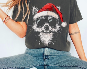 Jultvättbjörnströja | Rolig Holiday Comfort Colors®-tröja för tvättbjörnsälskare