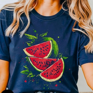 Watermelon shirt, Fruit lover, Summer festival, Summer fruit shirt, Watermelon fruit tee, Watermelon print, Fresh print, Foodie gift