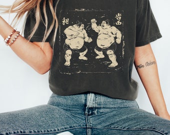Sumo Wrestling T Shirt, Sumo Shirts Japan, Vintage Samurai Shirt, Vintage Wrestling Shirt, Japanese Fight Club, Unisex T-shirt