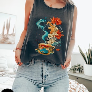 Vintage tea tank top, Tea addict, Gift for tea lover, Its a tea shirt, Tea drinker gift, Tea time shirt, Herbal tea shirt, Cute tea shirt