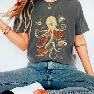 Octopus t-shirt, Nautical shirt, Octopus dress, Octopus tshirt, Octopus tee shirt, Octopus lover, Octopus gift, Octopus print shirt, Unisex