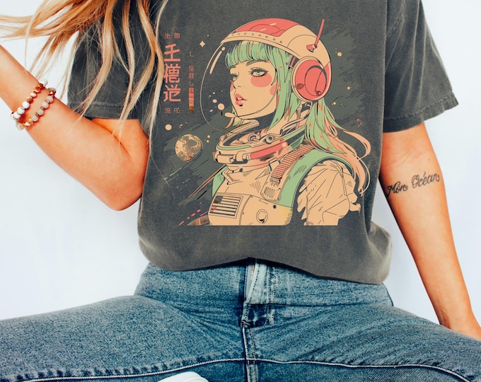 T-shirt fille manga anime des années 90, Horreur japonaise, Vêtements alternatifs, Esthétique anime, Vêtements grunge, Chemise streetwear Harajuku, T-shirt Gore, Espace