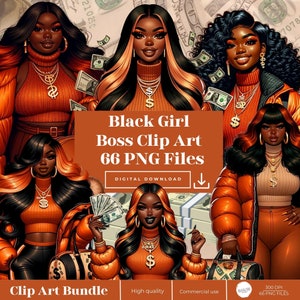 Black Girl Boss Clipart, Money PNG, Boss PNG, Financial PNG, That Girl Clipart, Business Clipart, Rich Girl, Fashion Girl,Boss Lady Clipart