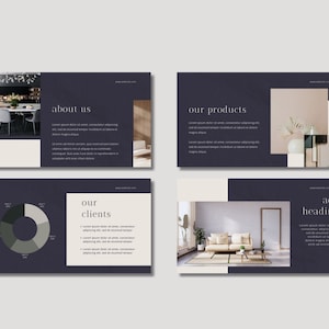 Minimal Modern PowerPoint Presentation Template, Ivory Gray Slate Minimal Pitch Deck, Modern Canva PPT Template, Business Presentation
