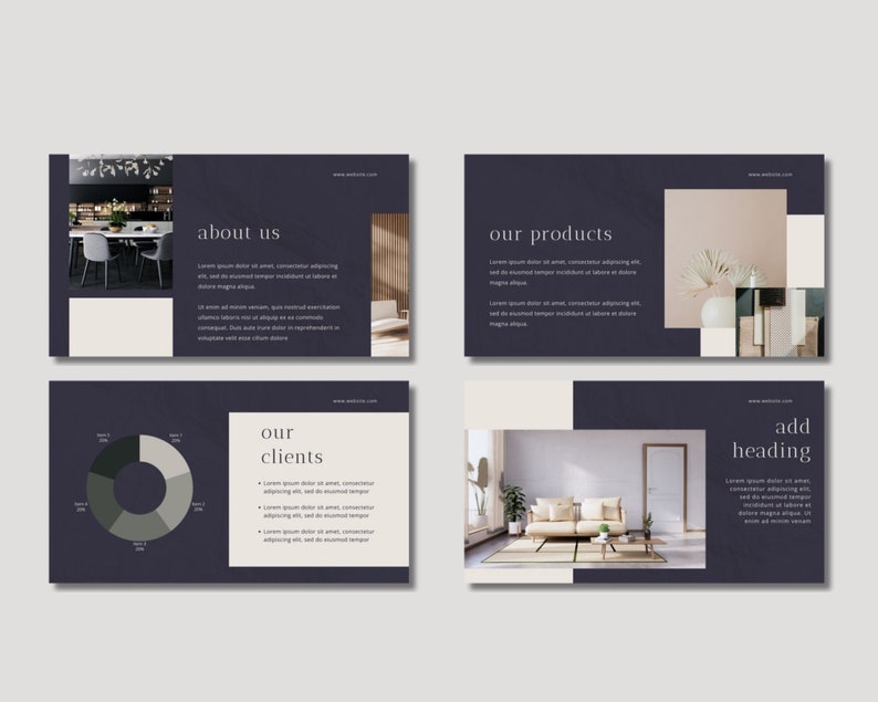 Minimal Modern PowerPoint Presentation Template, Ivory Gray Slate Minimal Pitch Deck, Modern Canva PPT Template, Business Presentation