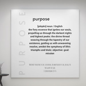 Bible Verse 1 Corinthians10:31, Purpose Motivational Definition, Wall Art, Wall Decor, Motivational Bible Verse, Purpose Definition