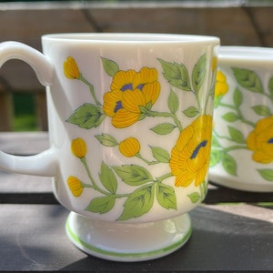 Tazas de té y azucarero de porcelana japonesa vintage de los años 70