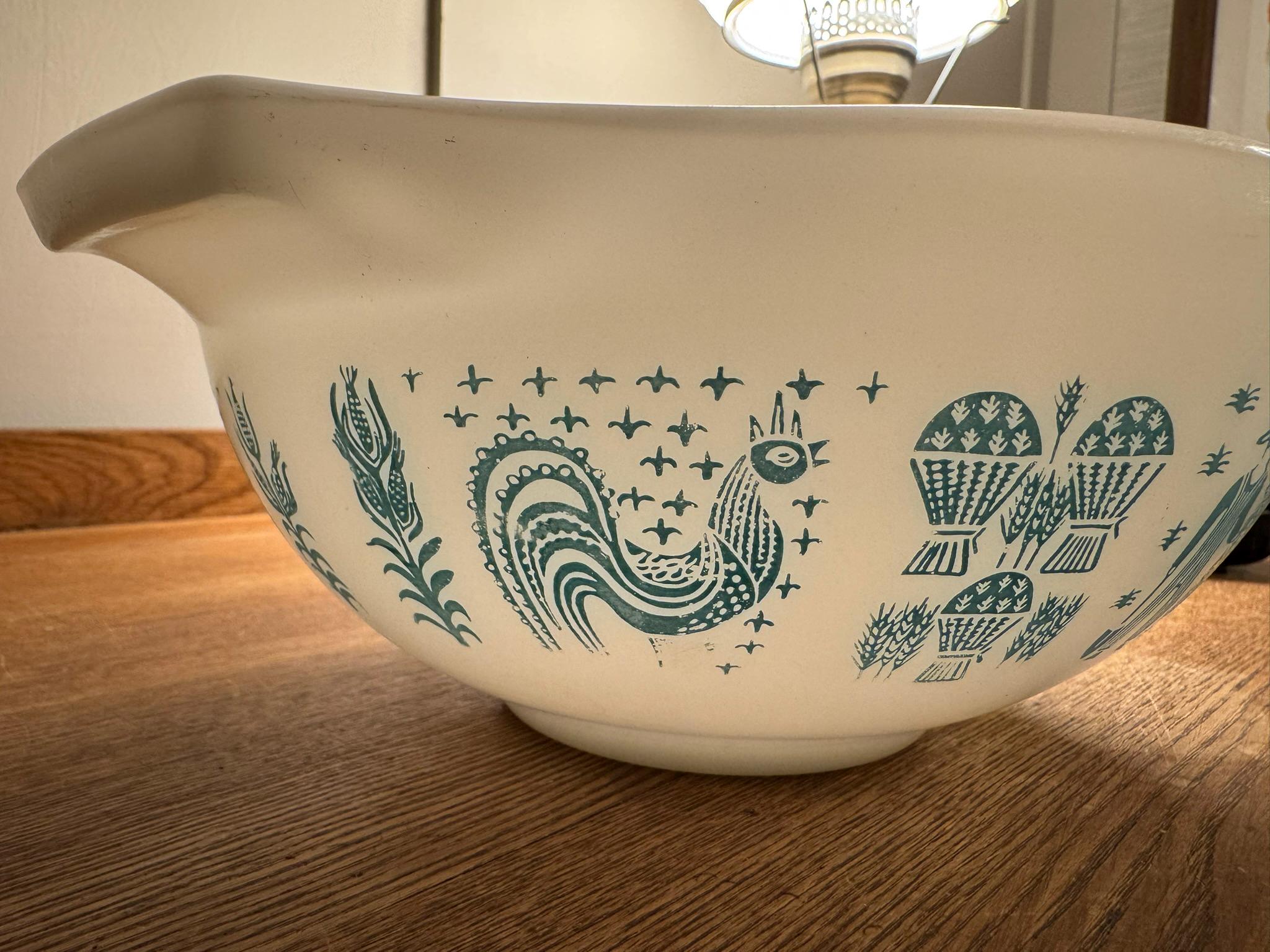 ヴィンテージ パイレックス アーミッシュ バタープリント ミキシング