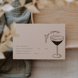 Anpassbare Antwortkarte – Hochzeit, Geburtstag, Party – schick und modern – Bowtiful Collection
