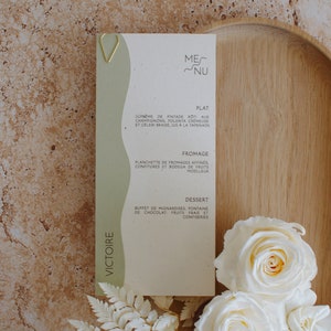 Aanpasbare menu- en plaatskaarten - bruiloft, verjaardag, feest - chic en modern - Serenity Collection