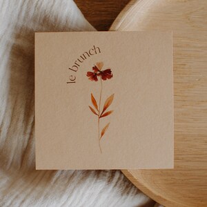 Carton brunch personnalisable - mariage, anniversaire, fête - chic et moderne - Collection Fall in Love