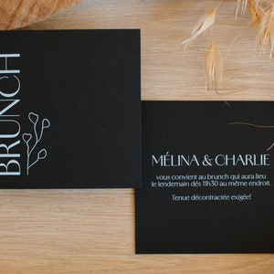 Carton brunch - mariage, anniversaire, fête - chic et moderne - Collection Ikebana