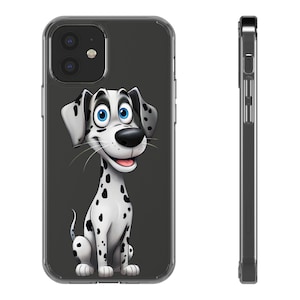 Dalmatian Dog Clear Phone Case, Cute Pet Lovers Gift, Transparent Cover for iPhone, Animal Design, Accessory for Dog Owners