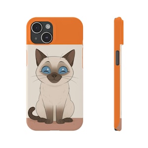 Charming Cat Slim Phone Case | Cute Animal Accessory for Cat Lovers | Perfect Gift for Pet Owners, Birthdays, Home Decor, Everyday Use