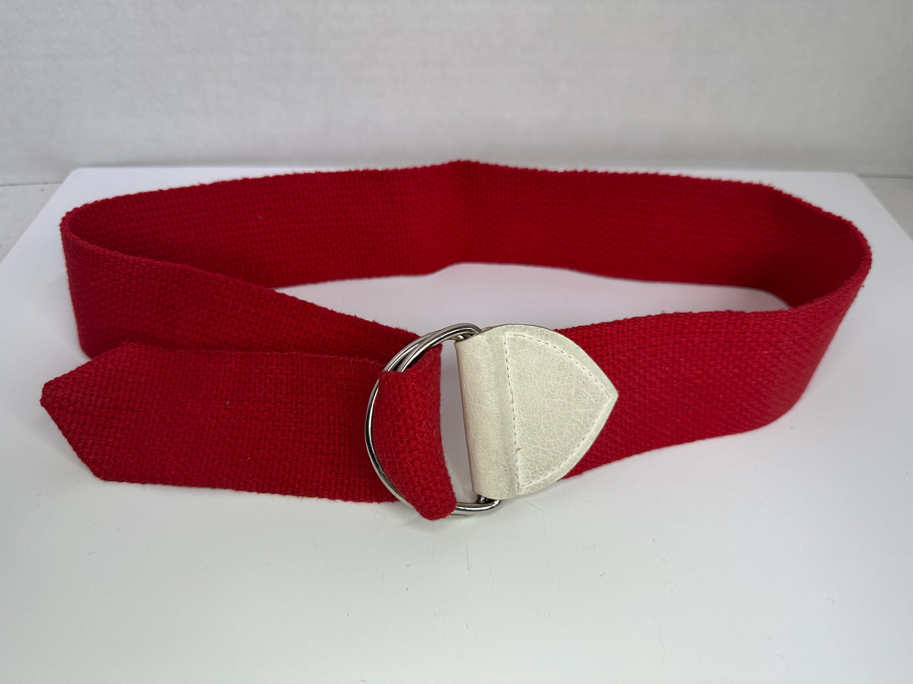 Vintage Red and Cream Ruffled Fabric Belt vintage Bryan Dress Red White Two Piece 24 months Ruffle  main image 4
