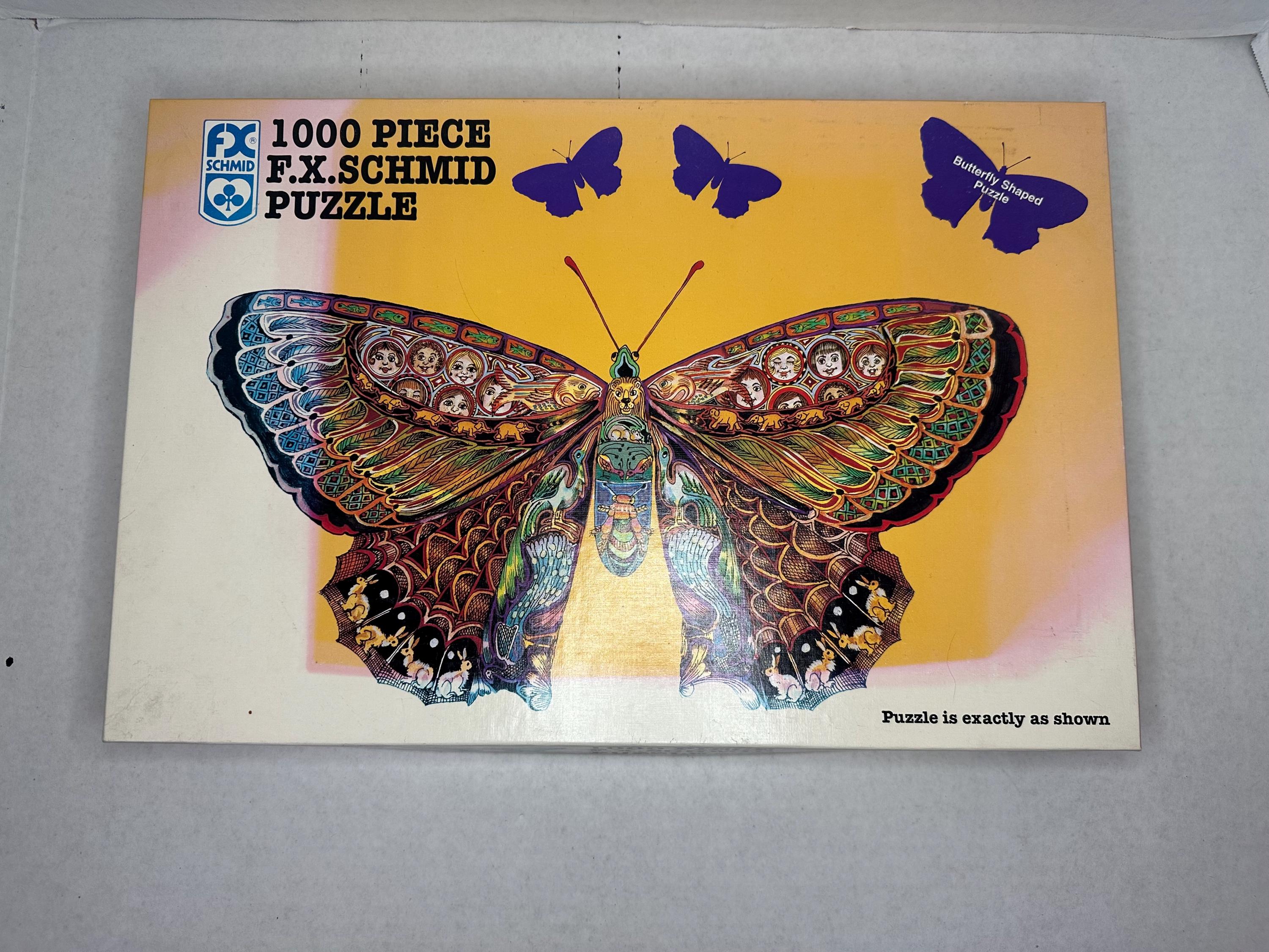 絵画 butterfly Vintage F.X. Schmid 1000 Piece Butterfly Puzzle - Etsy