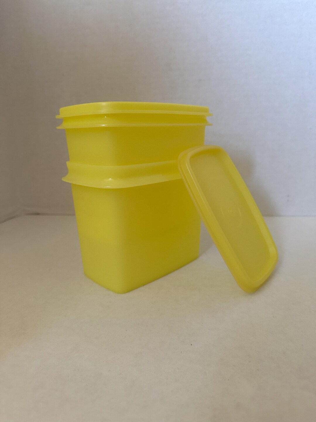 Tupperware Limon Vintage Lemon Yellow Tupperware Set of Two - Etsy
