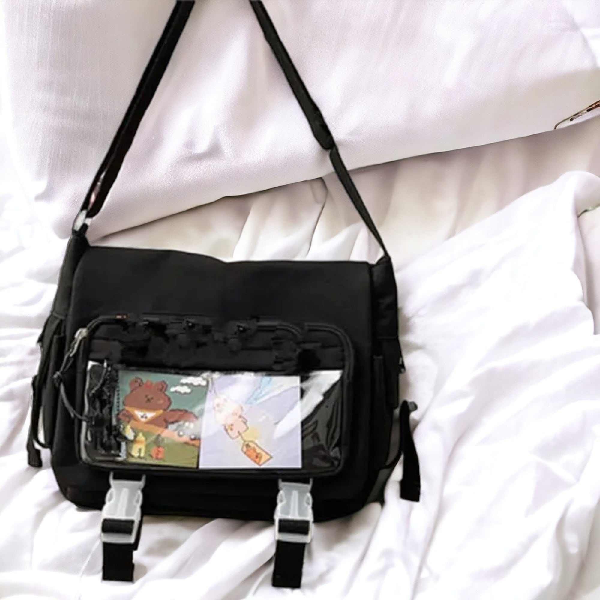 Vensivy Ita Bag Transparent - Crossbody Tasche Für Anime Pins & Sammlungen