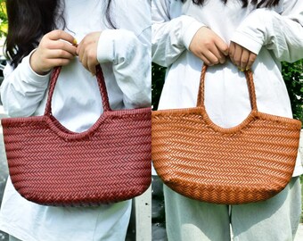 Woven Leather Bag Dragon Diffusion Women | Leather Shoulder Bag Woven | Leather Dragon Diffusion Tote Bag | Woven Braided Fashion Bag Ladies