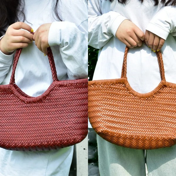 Woven Leather Bag Dragon Diffusion Women | Leather Shoulder Bag Woven | Leather Dragon Diffusion Tote Bag | Woven Braided Fashion Bag Ladies